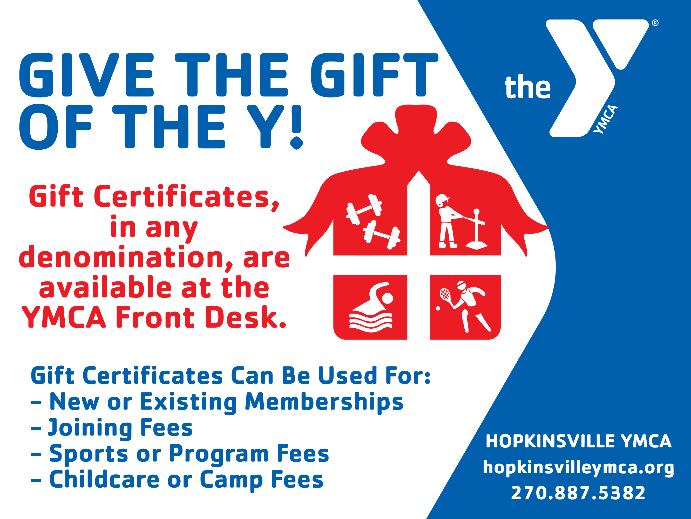 Gift Certificate Hopkinsville Christian County YMCA